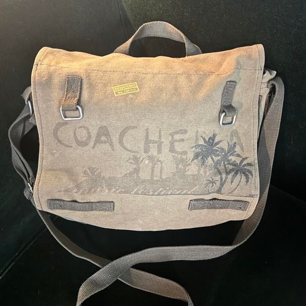 Vintage Coachella 2004 Green and Black Messenger Bag